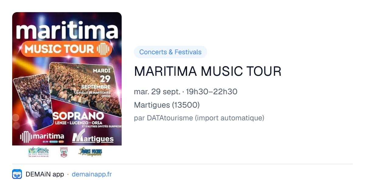 MARITIMA MUSIC TOUR — Martigues