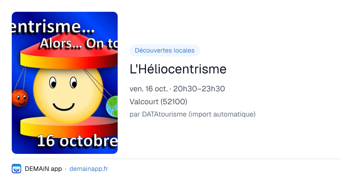 L'Héliocentrisme — Valcourt