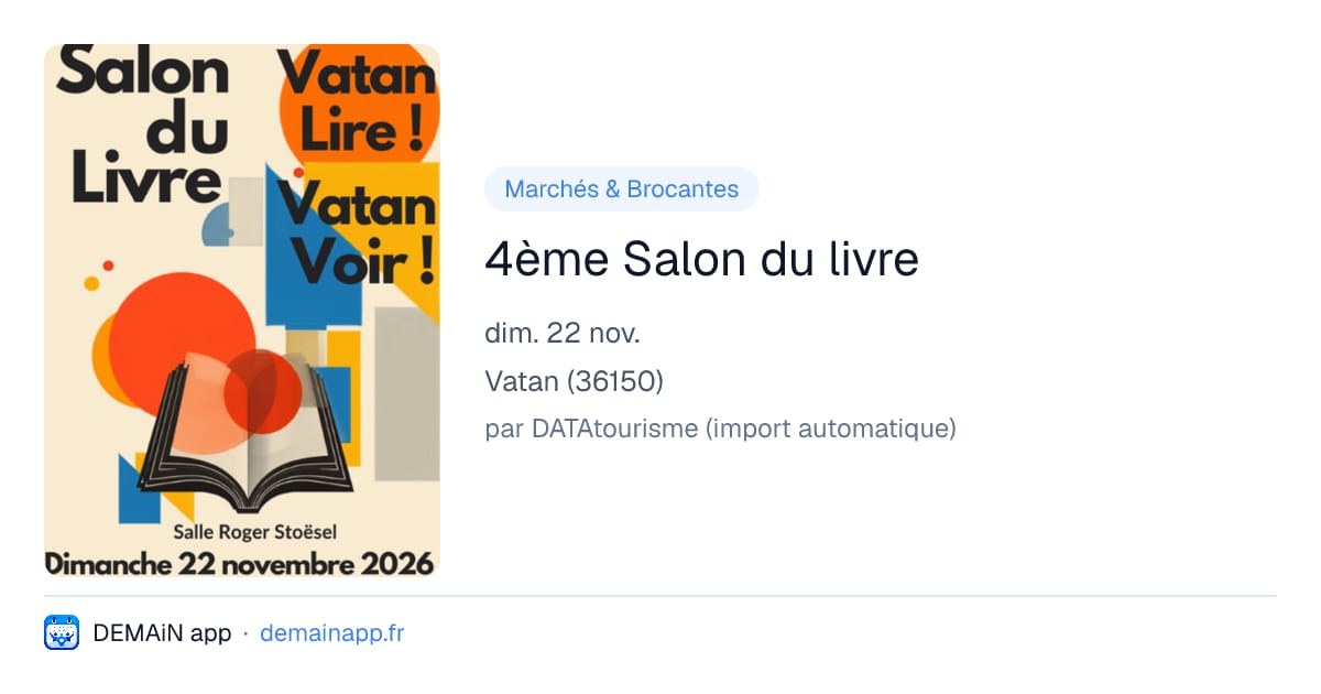 4ème Salon du livre — Vatan
