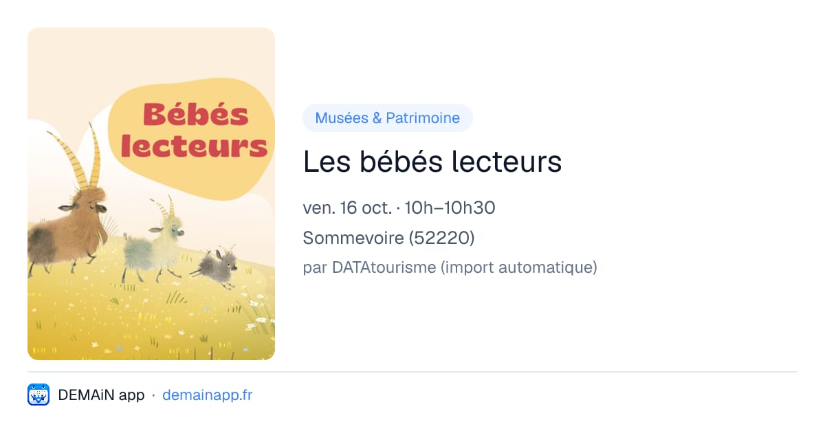 Les bébés lecteurs — Sommevoire