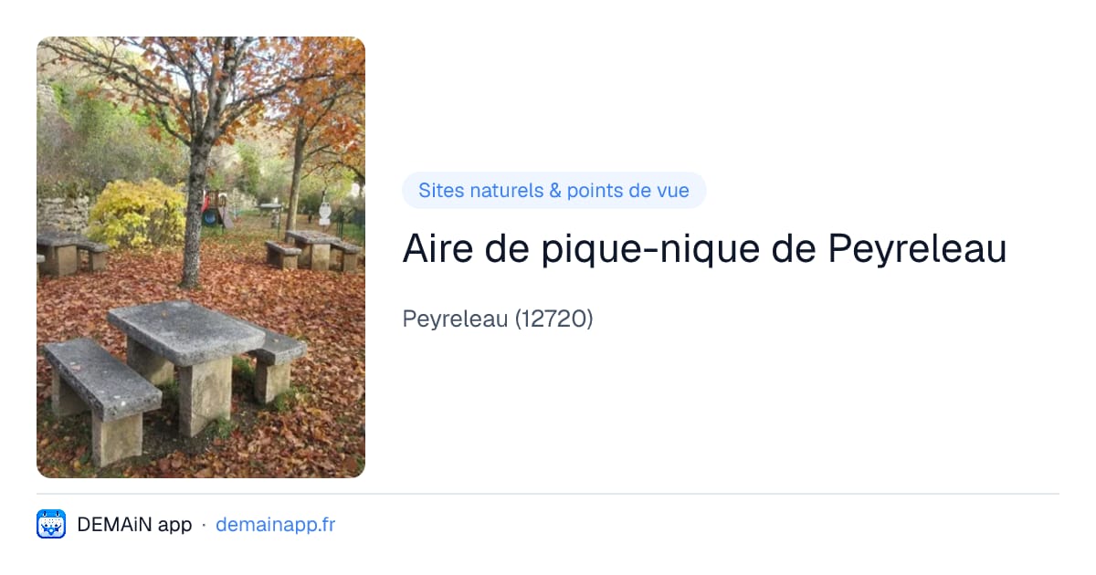 Aire de pique-nique de Peyreleau — Peyreleau