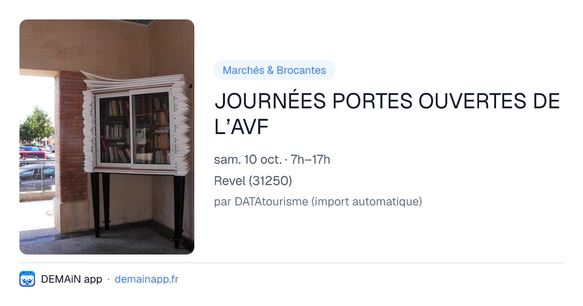 JOURNÉES PORTES OUVERTES DE L’AVF — Revel