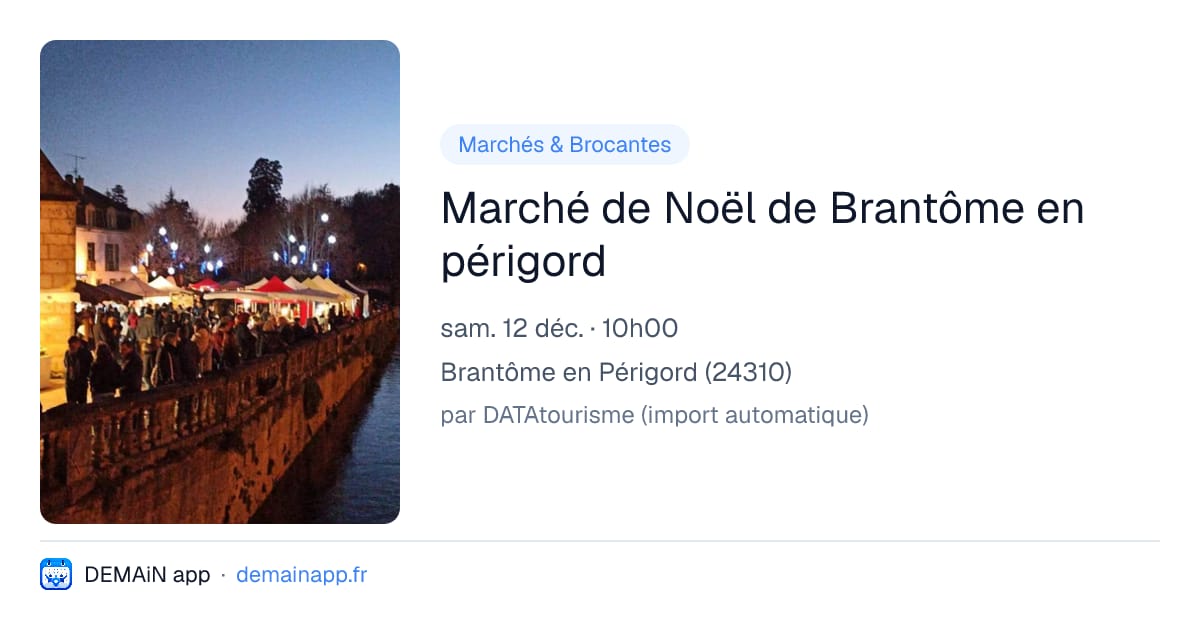 Marché de Noël de Brantôme en périgord — Brantôme en Périgord