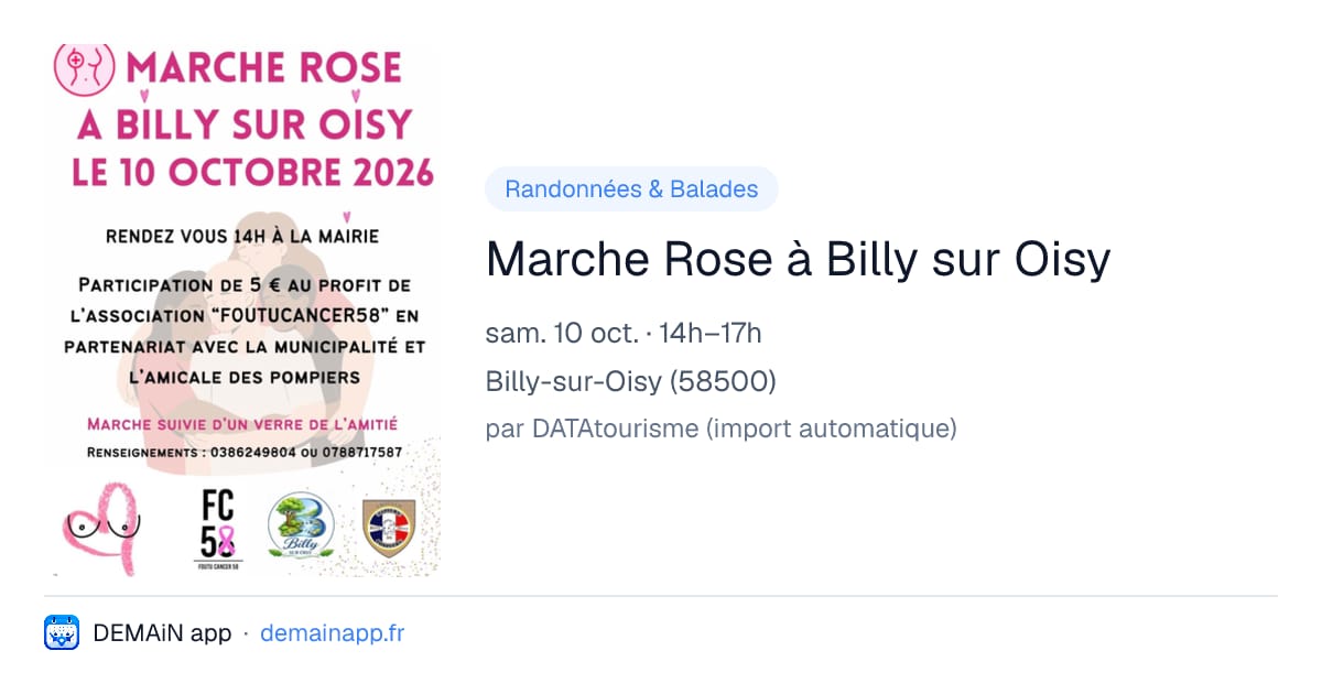 Marche Rose à Billy sur Oisy — Billy-sur-Oisy