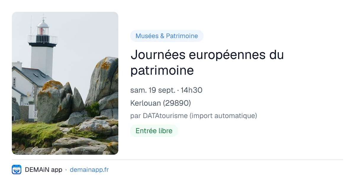 Journées européennes du patrimoine — Kerlouan