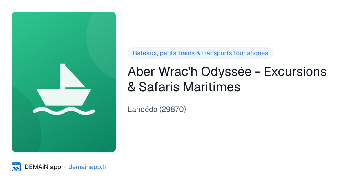 Aber Wrac'h Odyssée - Excursions & Safaris Maritimes — Landéda