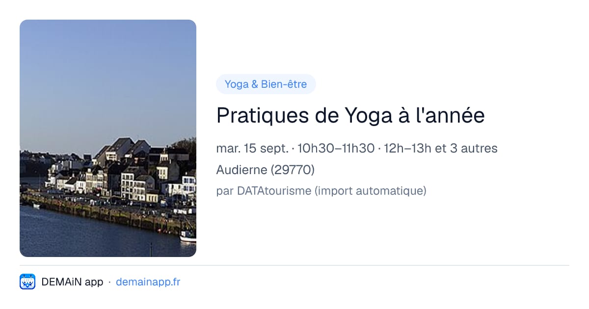 Pratiques de Yoga à l'année — Audierne