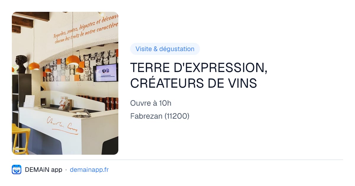 TERRE D'EXPRESSION, CRÉATEURS DE VINS — Fabrezan