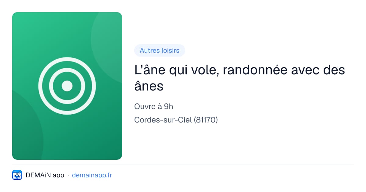 L'âne qui vole, randonnée avec des ânes — Cordes-sur-Ciel