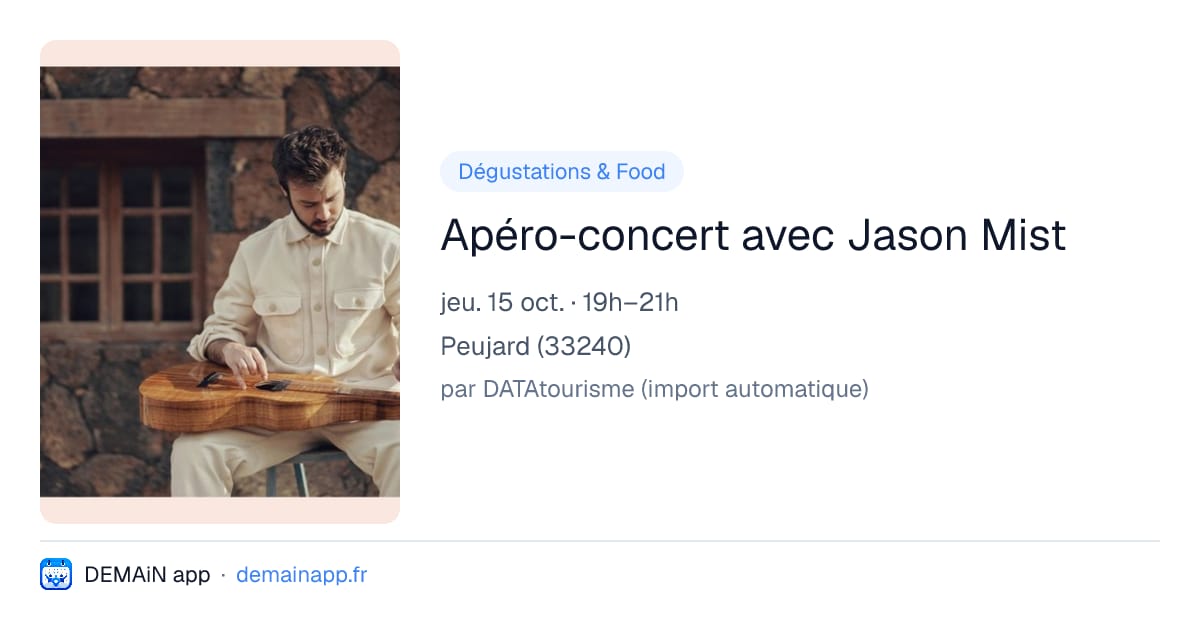 Apéro-concert avec Jason Mist — Peujard