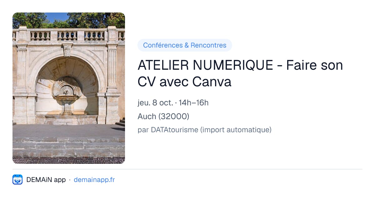 ATELIER NUMERIQUE - Faire son CV avec Canva — Auch