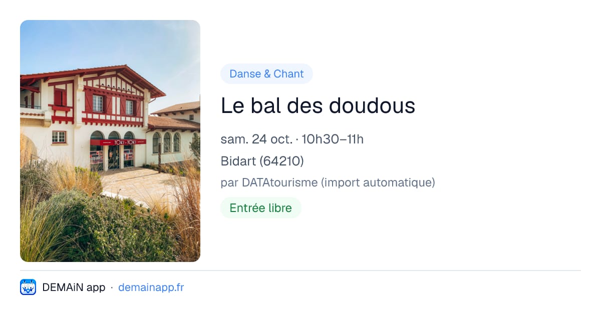 Le bal des doudous — Bidart