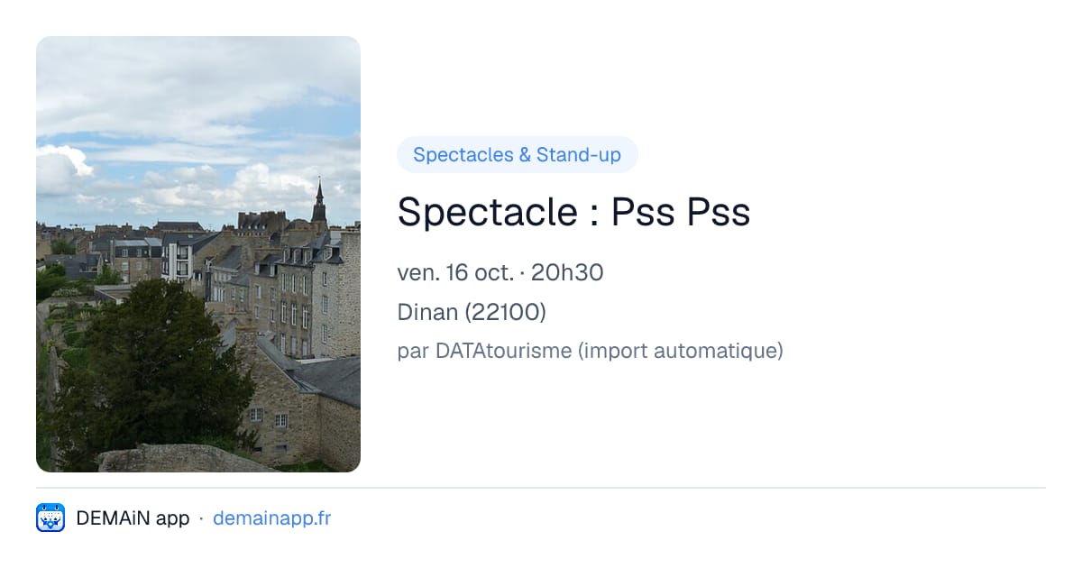 Spectacle : Pss Pss — Dinan