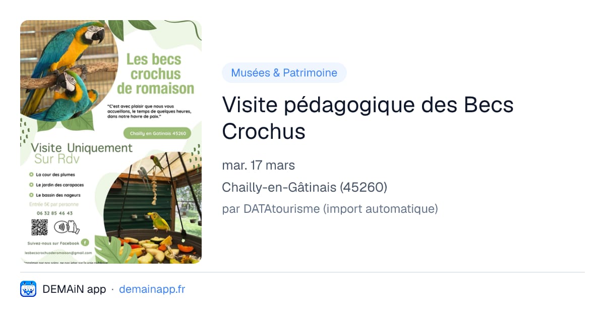 Visite pédagogique des Becs Crochus — Chailly-en-Gâtinais