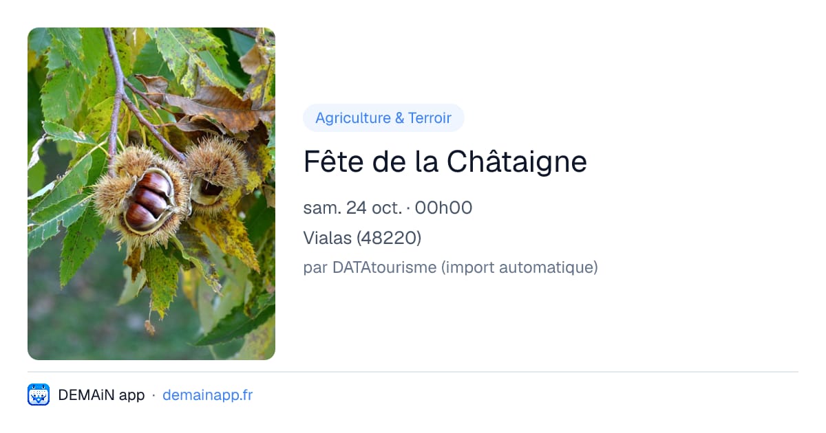 Fête de la Châtaigne — Vialas