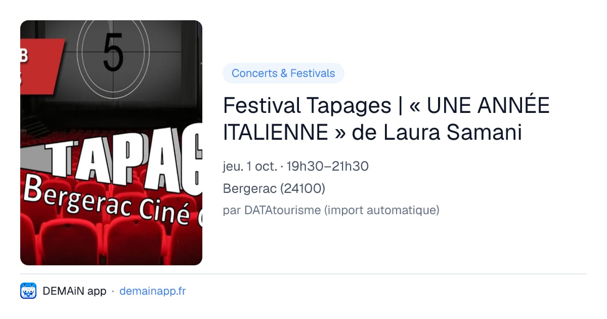 Festival Tapages | « UNE ANNÉE ITALIENNE » de Laura Samani — Bergerac