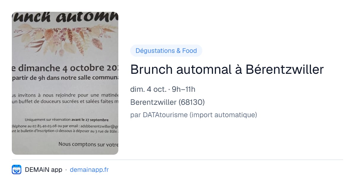 Brunch automnal à Bérentzwiller — Berentzwiller
