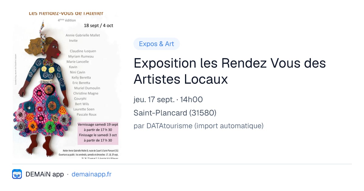 Exposition les Rendez Vous des Artistes Locaux — Saint-Plancard
