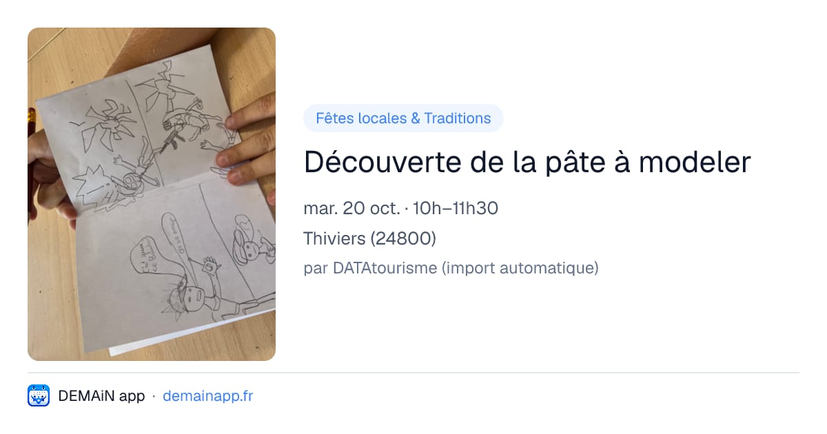 Découverte de la pâte à modeler — Thiviers