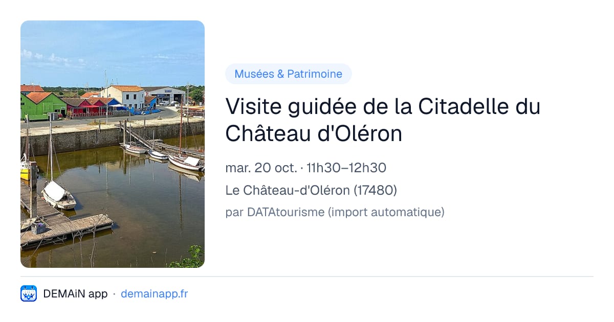 Visite guidée de la Citadelle du Château d'Oléron — Le Château-d'Oléron