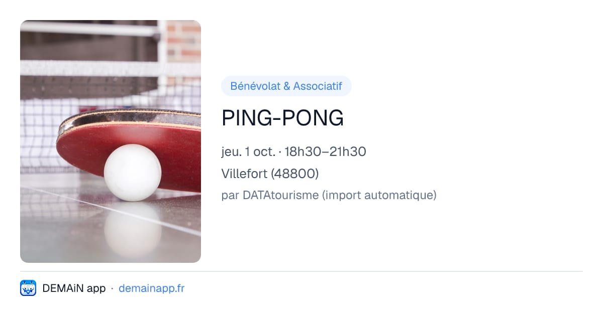 PING-PONG — Villefort