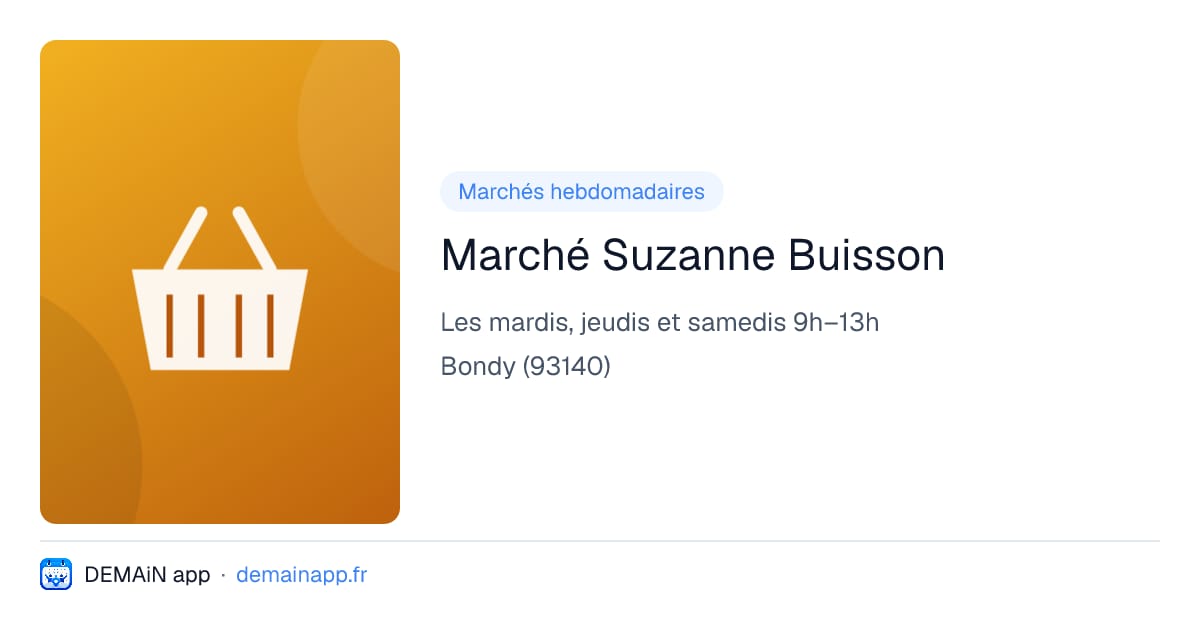 Marché Suzanne Buisson — Bondy