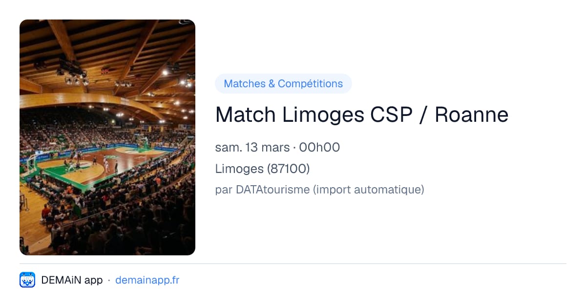 Match Limoges CSP / Roanne — Limoges