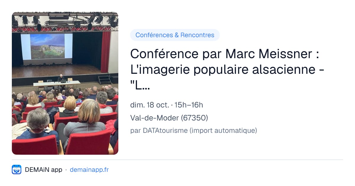 Conférence par Marc Meissner : L'imagerie populaire alsacienne - "Les Goettelbriefe" (1ère partie) — Val-de-Moder
