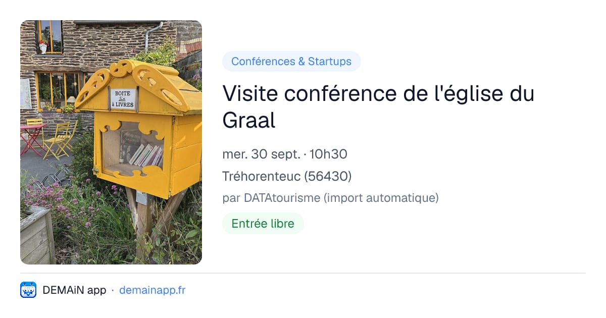 Visite conférence de l'église du Graal — Tréhorenteuc