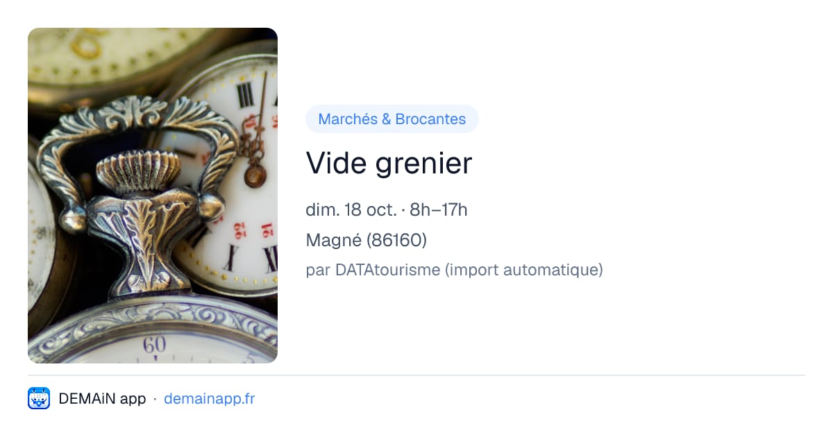 Vide grenier — Magné