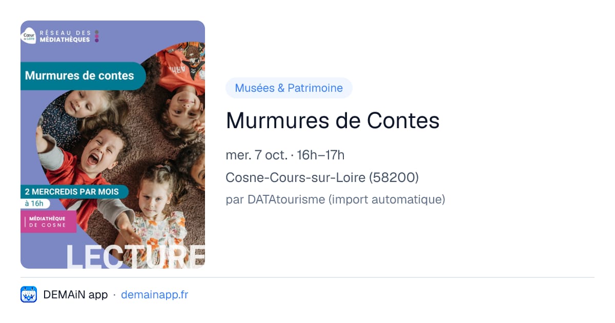 Murmures de Contes — Cosne-Cours-sur-Loire