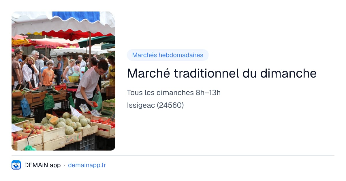 Marché traditionnel du dimanche — Issigeac
