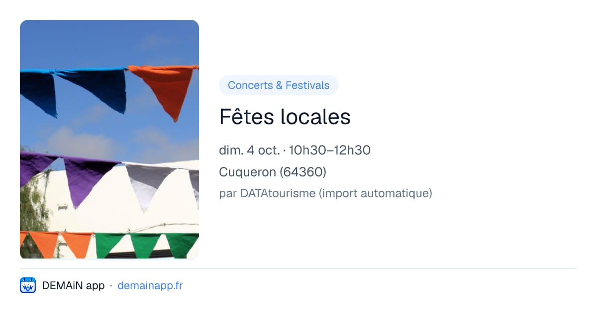Fêtes locales — Cuqueron