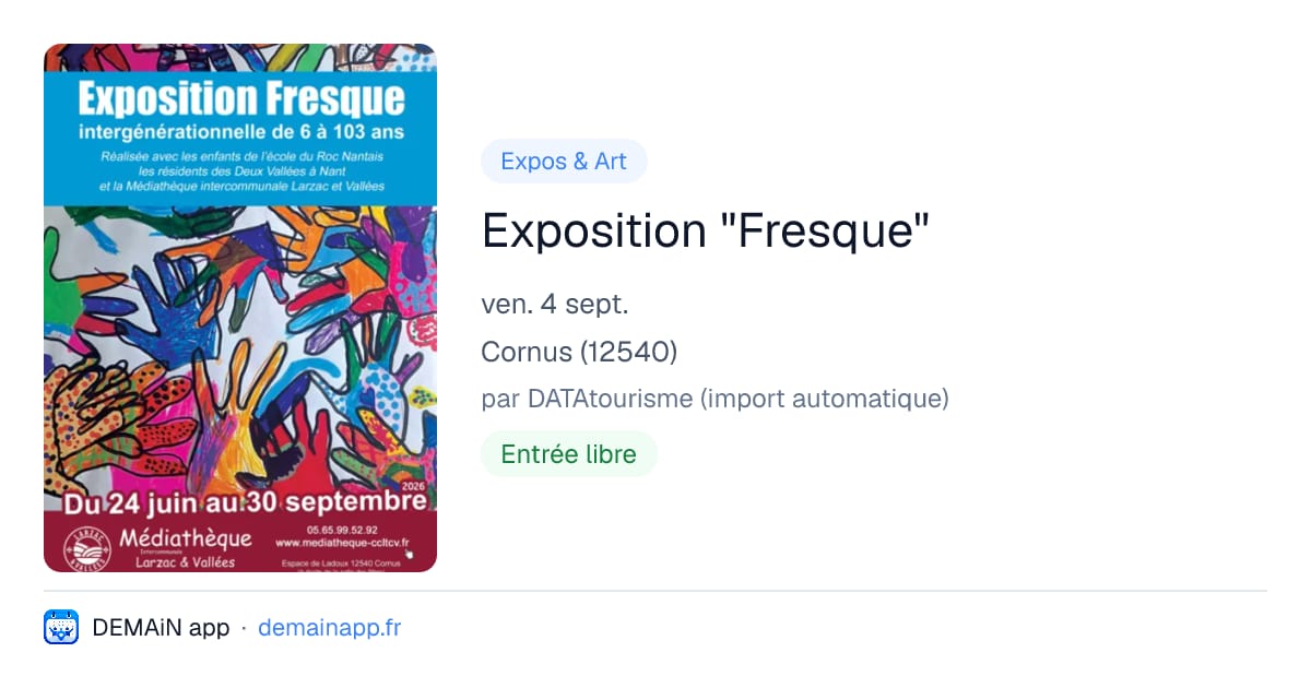 Exposition "Fresque" — Cornus