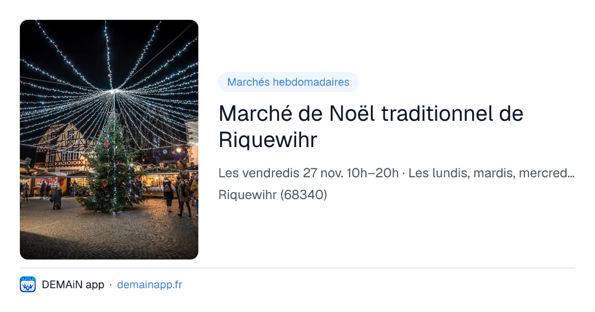 Marché de Noël traditionnel de Riquewihr — Riquewihr