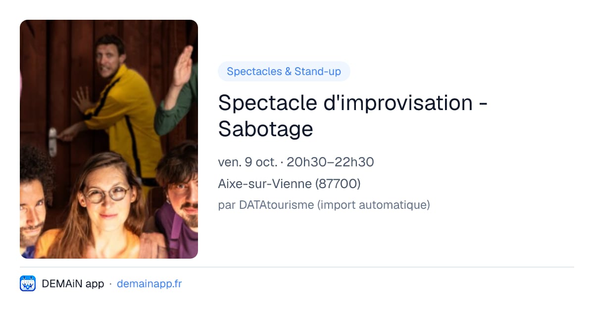 Spectacle d'improvisation - Sabotage — Aixe-sur-Vienne