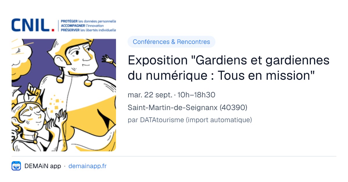 Exposition "Gardiens et gardiennes du numérique : Tous en mission" — Saint-Martin-de-Seignanx