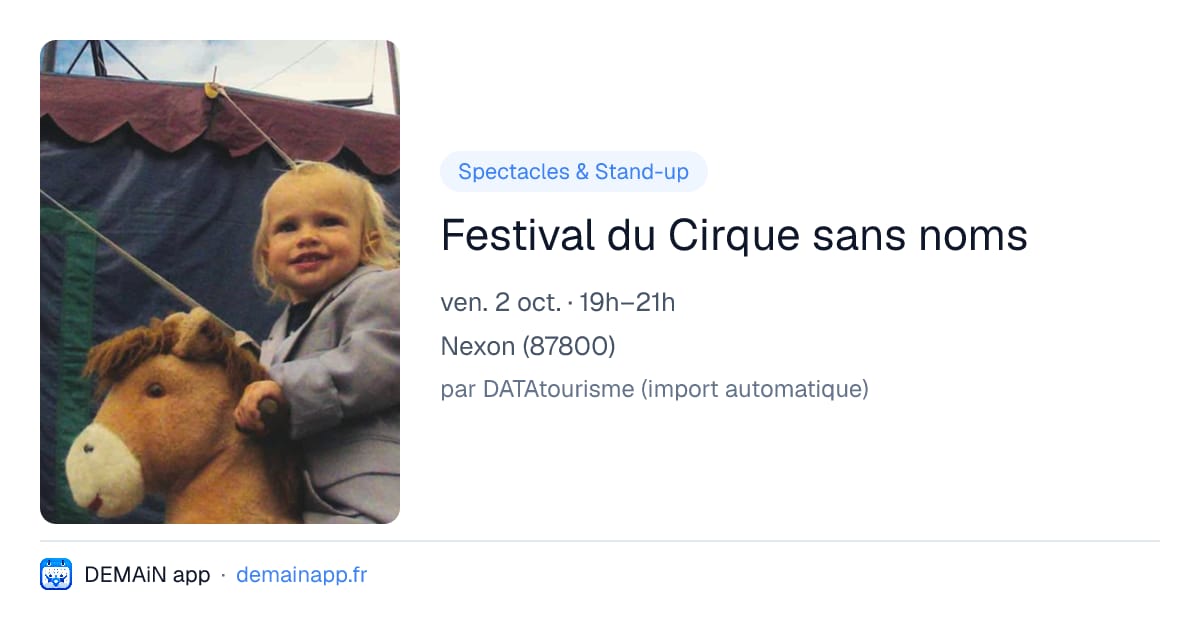 Festival du Cirque sans noms — Nexon