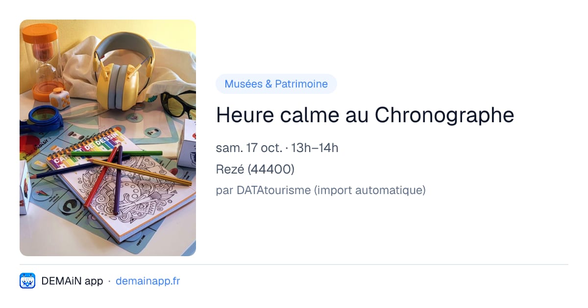 Heure calme au Chronographe — Rezé