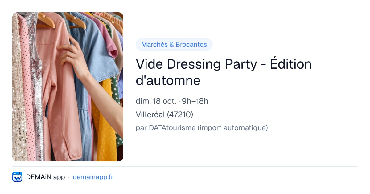 Vide Dressing Party - Édition d'automne — Villeréal