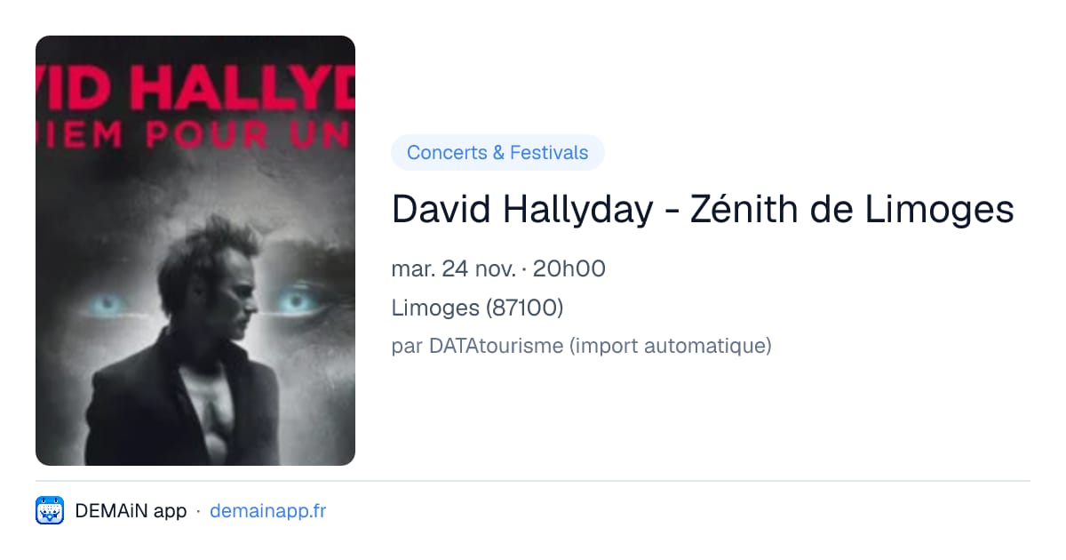 David Hallyday - Zénith de Limoges — Limoges