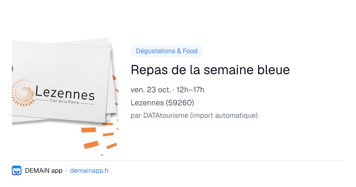 Repas de la semaine bleue — Lezennes