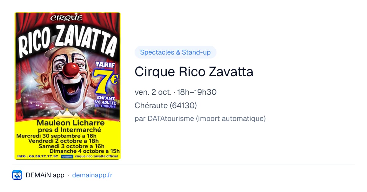 Cirque Rico Zavatta — Chéraute