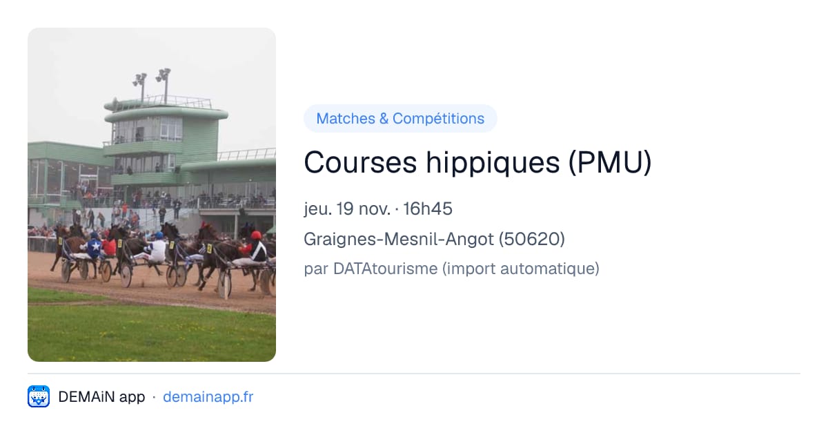 Courses hippiques (PMU) — Graignes-Mesnil-Angot