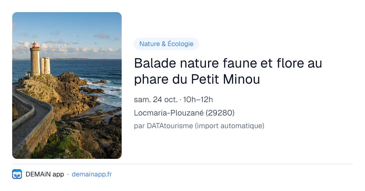 Balade nature faune et flore au phare du Petit Minou — Locmaria-Plouzané