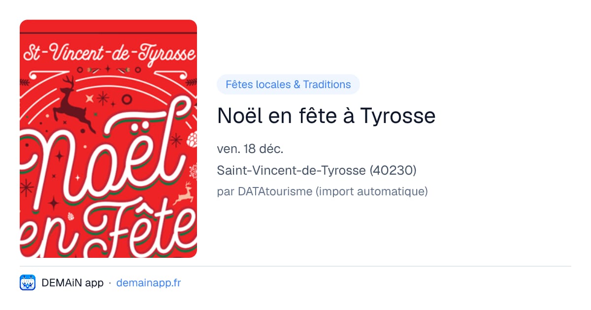 Noël en fête à Tyrosse — Saint-Vincent-de-Tyrosse