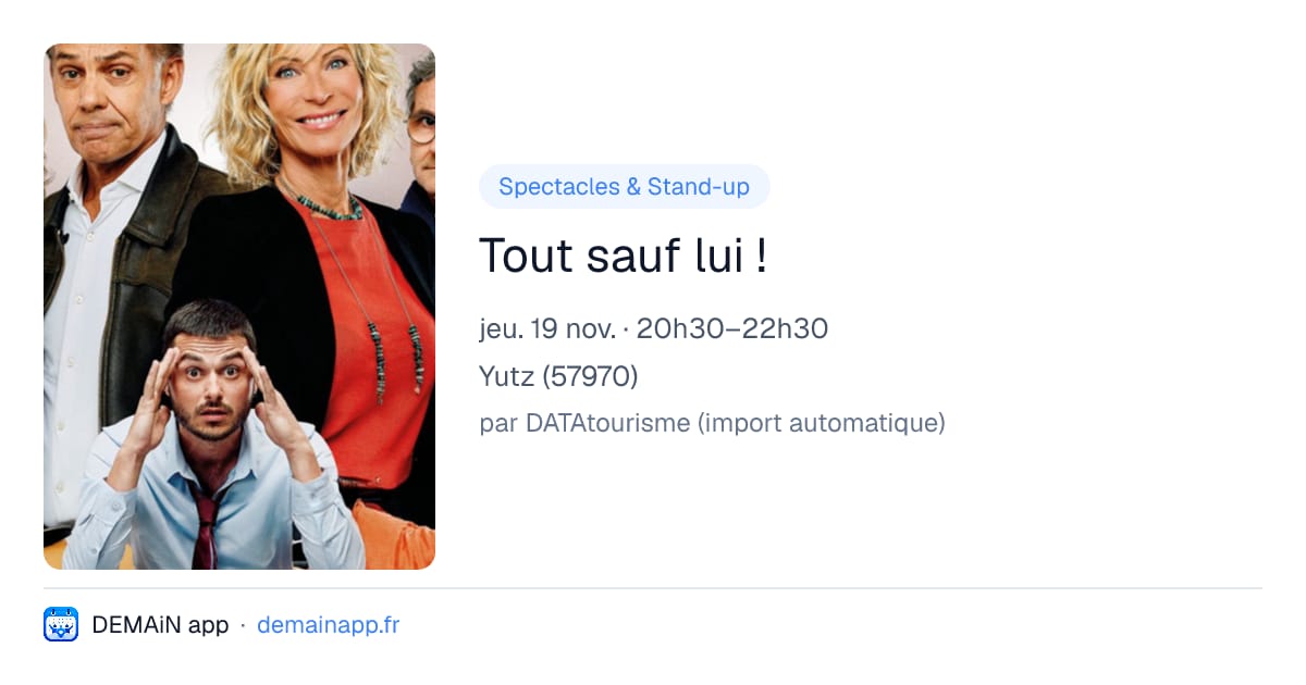 Tout sauf lui ! — Yutz