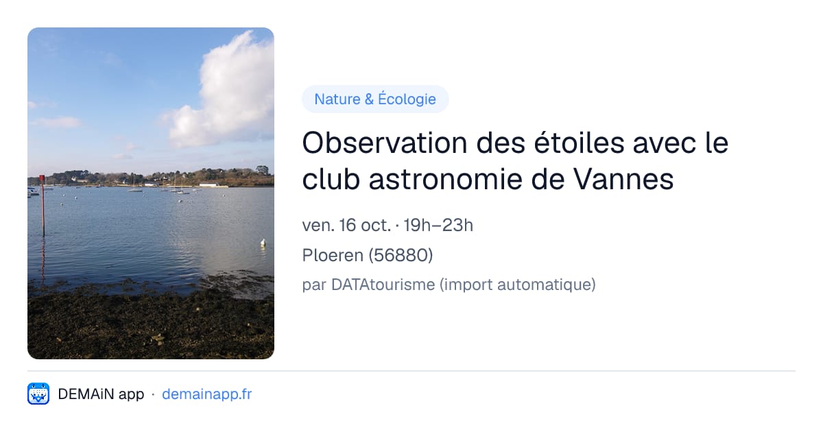 Observation des étoiles avec le club astronomie de Vannes — Ploeren