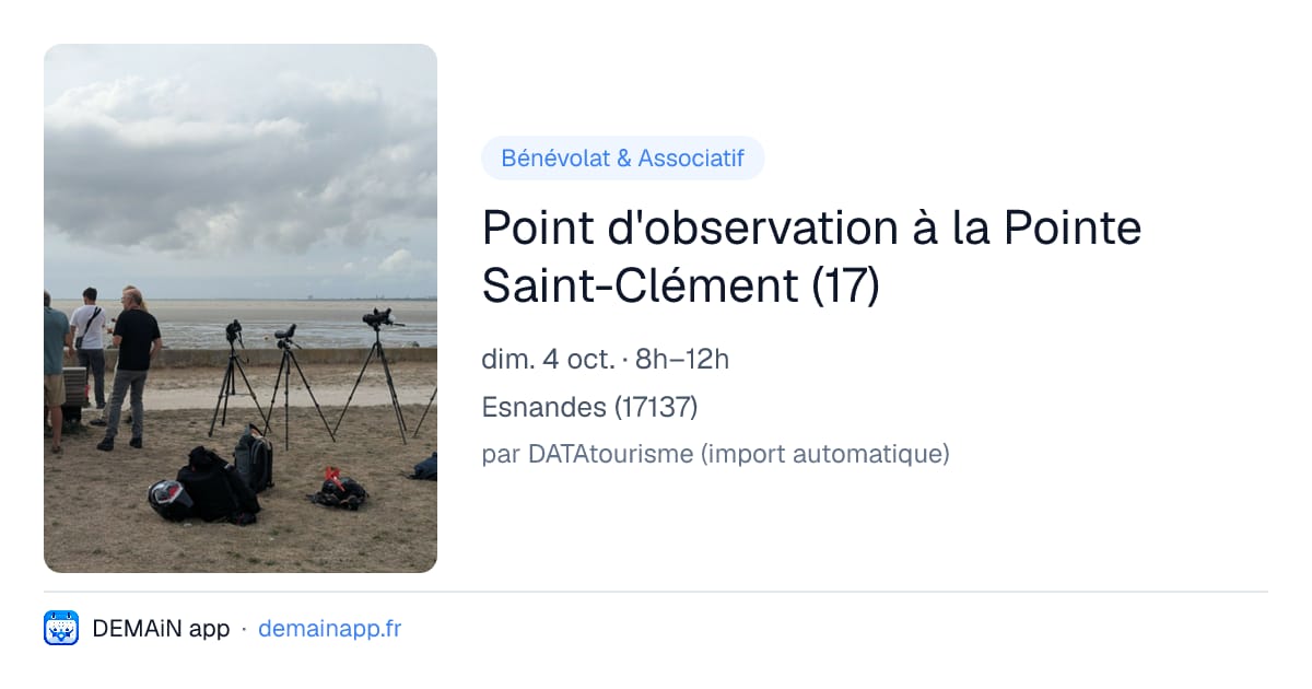 Point d'observation à la Pointe Saint-Clément (17) — Esnandes