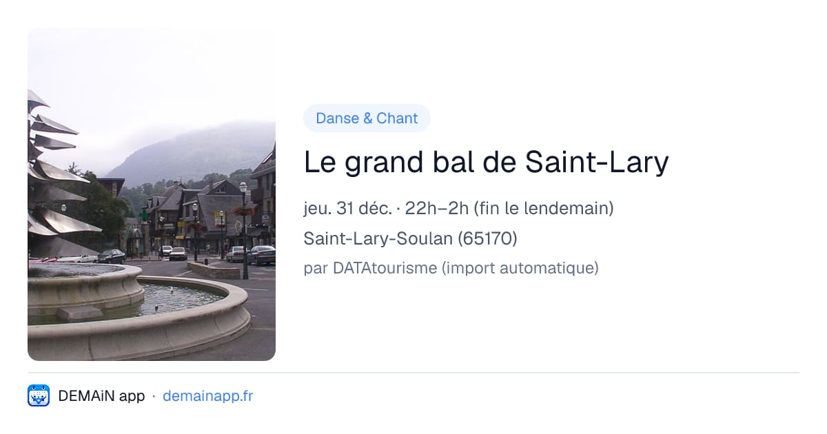 Le grand bal de Saint-Lary — Saint-Lary-Soulan